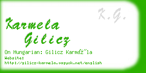 karmela gilicz business card